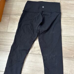 Lululemon thick crop leggings black